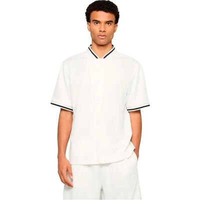 Urban Classics Camicia A Maniche Corte Interlock Baseball Off White M Urban Classics Camicia A Maniche Corte Interlock Baseball Off White M