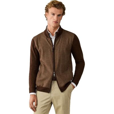 Hackett Maglione Con Zip Completo Hm7000255 Nut Brown L Hackett Maglione Con Zip Completo Hm7000255 Nut Brown L