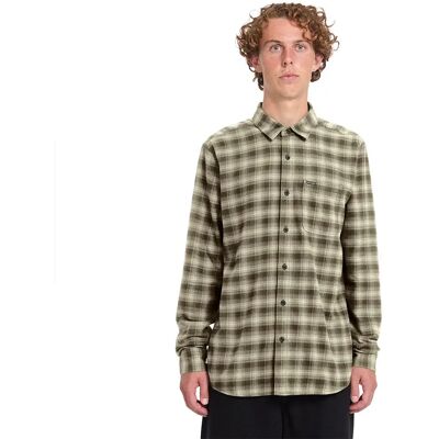 Volcom Camicia A Maniche Lunghe Caden Plaid Light Khaki M Volcom Camicia A Maniche Lunghe Caden Plaid Light Khaki M