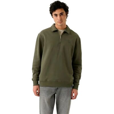 Garcia Maglione Con Mezza Zip T261260 Faded Olive M Garcia Maglione Con Mezza Zip T261260 Faded Olive M