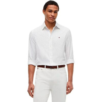 Tommy Hilfiger Camicia A Maniche Lunghe Mw0mw3318 White / White XL Tommy Hilfiger Camicia A Maniche Lunghe Mw0mw3318 White / White XL