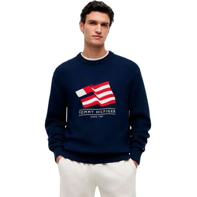 Tommy Hilfiger Maglione Mw0mw43386 Carbon Navy L Tommy Hilfiger Maglione Mw0mw43386 Carbon Navy L