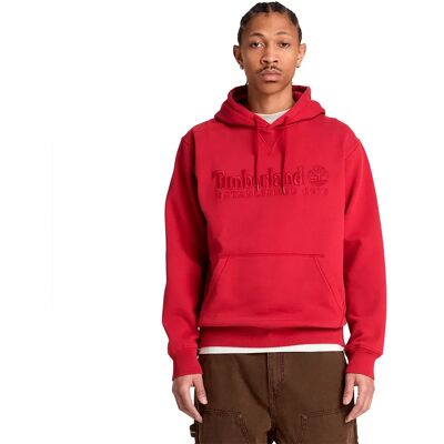 Timberland Felpa Con Cappuccio Established 1973 Embroidered Logo Rhythmic Red L Timberland Felpa Con Cappuccio Established 1973 Embroidered Logo Rhythmic Red L