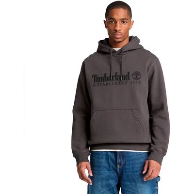 Timberland Felpa Con Cappuccio Established 1973 Embroidered Logo Vintage Black M Timberland Felpa Con Cappuccio Established 1973 Embroidered Logo Vintage Black M