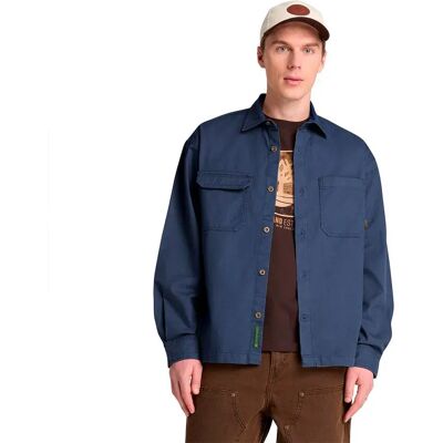 Timberland Camicia A Maniche Lunghe Twill Overshirt Mood Indigo M Timberland Camicia A Maniche Lunghe Twill Overshirt Mood Indigo M