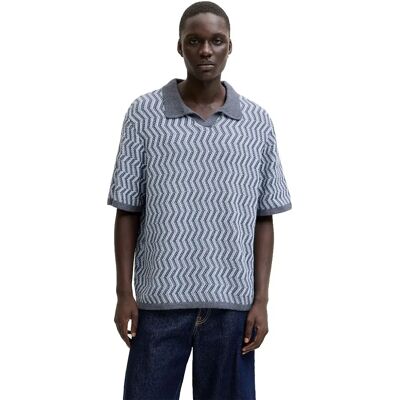 Jack & Jones Polo A Maniche Corte Aiden Odyssey Grey / Cashmere Blue L Jack & Jones Polo A Maniche Corte Aiden Odyssey Grey / Cashmere Blue L