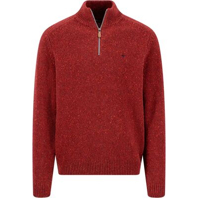 Fynch Hatton Maglione Con Mezza Zip 1610346 Brick L Fynch Hatton Maglione Con Mezza Zip 1610346 Brick L