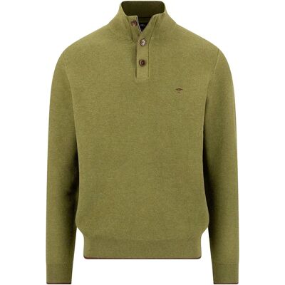 Fynch Hatton Maglione Con Mezza Zip 161219 Moss 2XL Fynch Hatton Maglione Con Mezza Zip 161219 Moss 2XL