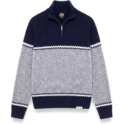 Colmar Maglione Con Mezza Zip 44000010 Navy / Tofu / Heather Grey M Colmar Maglione Con Mezza Zip 44000010 Navy / Tofu / Heather Grey M
