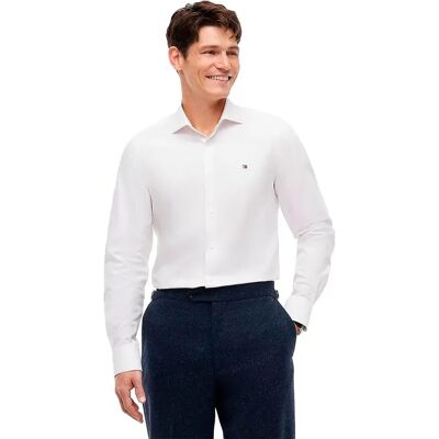 Tommy Hilfiger Camicia A Maniche Lunghe Mw0mw738 White 46 Tommy Hilfiger Camicia A Maniche Lunghe Mw0mw738 White 46