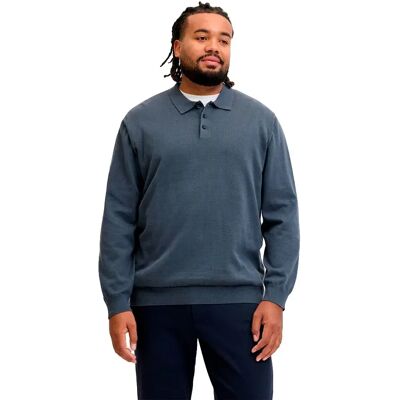 Jack & Jones Polo A Maniche Lunghe Basic Plus Size Turbulence 2XL Jack & Jones Polo A Maniche Lunghe Basic Plus Size Turbulence 2XL