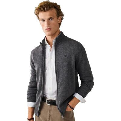 Hackett Maglione Con Zip Completo Hm7000257 College Grey L Hackett Maglione Con Zip Completo Hm7000257 College Grey L