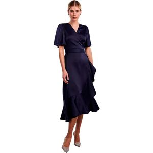 Yas Vestito Midi A Maniche Corte Thea Wrap Evening Blue 40 Yas Vestito Midi A Maniche Corte Thea Wrap Evening Blue 40