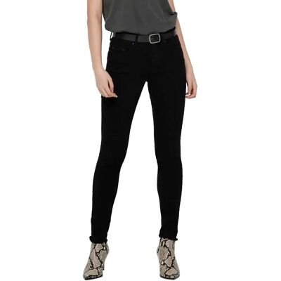 Only Jeans Blush Life Mid Waist Skinny Ankle Raw Rea23 Black Denim L Only Jeans Blush Life Mid Waist Skinny Ankle Raw Rea23 Black Denim L