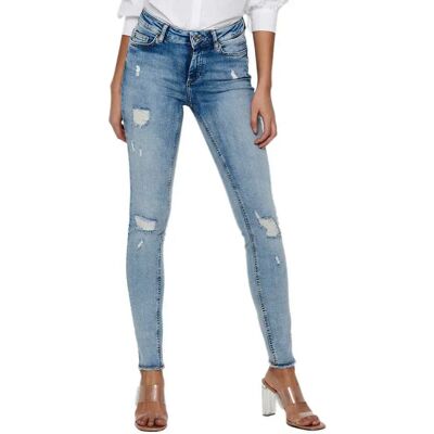Only Jeans Blush Life Mid Waist Skinny Raw Ankle Dt Light Blue Denim XS Only Jeans Blush Life Mid Waist Skinny Raw Ankle Dt Light Blue Denim XS