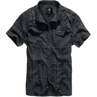 Brandit Camicia A Maniche Corte Roadstar Black / Blue 2XL Brandit Camicia A Maniche Corte Roadstar Black / Blue 2XL