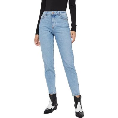 Pieces Jeans A Vita Alta Kesia Mom Ankle Light Blue Denim XS Pieces Jeans A Vita Alta Kesia Mom Ankle Light Blue Denim XS