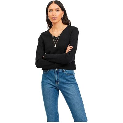 Vila Maglione Con Scollo A V Ril Black XL Vila Maglione Con Scollo A V Ril Black XL