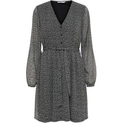 Only Vestito Corto A Maniche Lunghe Cera Black / Aop Cera Ditsy S Only Vestito Corto A Maniche Lunghe Cera Black / Aop Cera Ditsy S