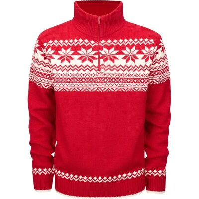 Brandit Maglione A Collo Alto Troyer Norweger Red 3XL Brandit Maglione A Collo Alto Troyer Norweger Red 3XL