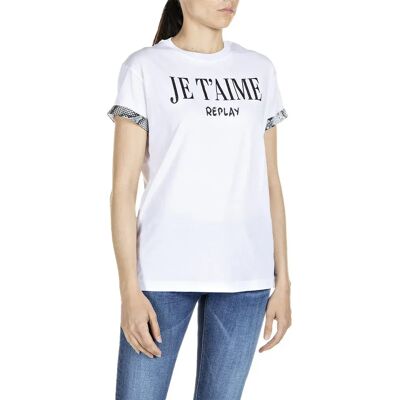 Replay Maglietta A Maniche Corte W3625.000.22536p.001 Optical White S Replay Maglietta A Maniche Corte W3625.000.22536p.001 Optical White S