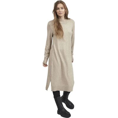Vila Vestito A Maniche Lunghe Ril Crew Natural Melange M Vila Vestito A Maniche Lunghe Ril Crew Natural Melange M