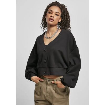 Urban Classics Cardigan Organic Oversized Terry Black 4XL Urban Classics Cardigan Organic Oversized Terry Black 4XL