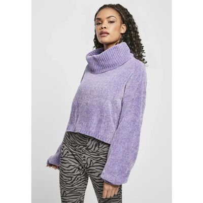 Urban Classics Felpa Turtleneck Chenille Blue Lavender 4XL Urban Classics Felpa Turtleneck Chenille Blue Lavender 4XL