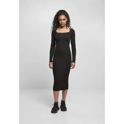 Urban Classics Vestito Midi A Maniche Lunghe Knit Black S Urban Classics Vestito Midi A Maniche Lunghe Knit Black S