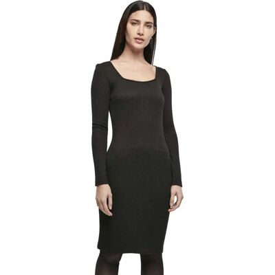 Urban Classics Vestito Corto A Maniche Lunghe Black L Urban Classics Vestito Corto A Maniche Lunghe Black L