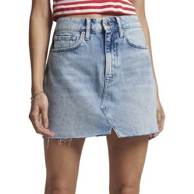 Superdry Gonna Vintage Denim Mini Mid Indigo Marble 26 Superdry Gonna Vintage Denim Mini Mid Indigo Marble 26