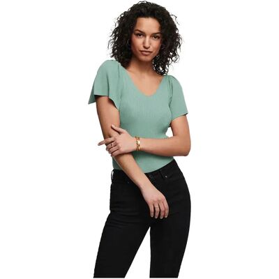 Only Maglietta A Maniche Corte Con Collo A V Leelo Back Jadeite XS Only Maglietta A Maniche Corte Con Collo A V Leelo Back Jadeite XS