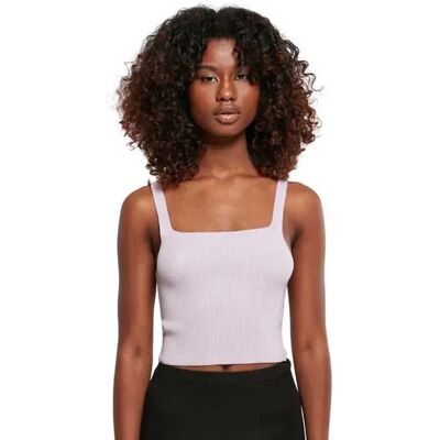 Urban Classics Canotta Cropped Knit Lilac XL Urban Classics Canotta Cropped Knit Lilac XL