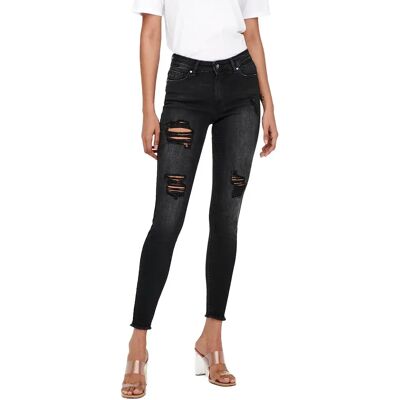 Only Jeans Blush Skinny Raw Ankle Dest Tai099 Washed Black S Only Jeans Blush Skinny Raw Ankle Dest Tai099 Washed Black S