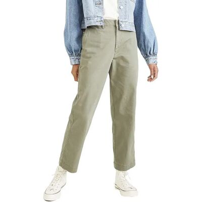 Dockers Pantaloni Mid Waist Z4000 Green Rinse 25 Dockers Pantaloni Mid Waist Z4000 Green Rinse 25