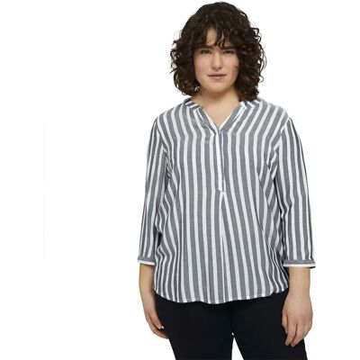 Tom Tailor Blusa A Maniche Lunghe 102917 Offwhite Navy Vertical Stripe 48 Tom Tailor Blusa A Maniche Lunghe 102917 Offwhite Navy Vertical Stripe 48