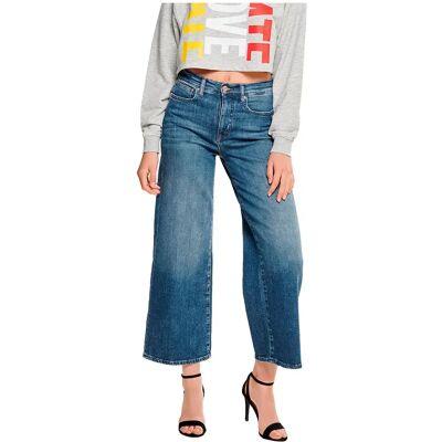 Only Jeans A Vita Alta Madison Wide Cropped Medium Blue Denim 25 Only Jeans A Vita Alta Madison Wide Cropped Medium Blue Denim 25