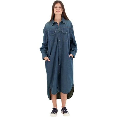 G-star Vestito A Maniche Lunghe Long Western Antique Faded Scuba Blue XL G-star Vestito A Maniche Lunghe Long Western Antique Faded Scuba Blue XL
