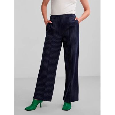 Pieces Pantaloni A Vita Alta Bossy Wide Leg Sky Captain / Aop Pinstripe 2XS Pieces Pantaloni A Vita Alta Bossy Wide Leg Sky Captain / Aop Pinstripe 2XS