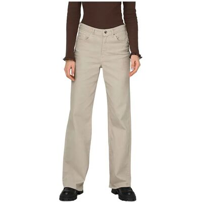 Only Jeans A Vita Alta Juicy Wide Leg Fit Ecru 26 Only Jeans A Vita Alta Juicy Wide Leg Fit Ecru 26