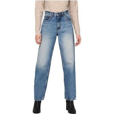 Only Jeans A Vita Alta Robyn Ex Straight Fit Dot536 Medium Blue Denim 30 Only Jeans A Vita Alta Robyn Ex Straight Fit Dot536 Medium Blue Denim 30