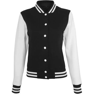 Build Your Brand Giacca Sweat College Black / White XS Build Your Brand Giacca Sweat College Black / White XS