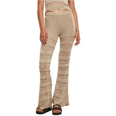 Urban Classics Leggings Vita Alta Flared Crochet Soft Seagrass 4XL Urban Classics Leggings Vita Alta Flared Crochet Soft Seagrass 4XL