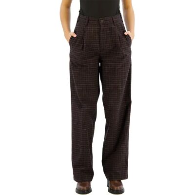 Dockers Pantaloni Original Pleated High Wide Ballad Chamois Black Bean Plaid 1 26 Dockers Pantaloni Original Pleated High Wide Ballad Chamois Black Bean Plaid 1 26