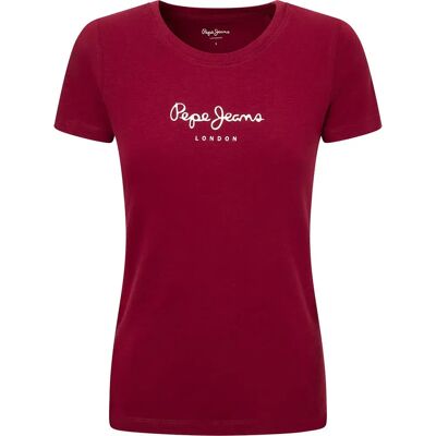 Pepe Jeans Maglietta A Maniche Corte New Virginia Burgundy XL Pepe Jeans Maglietta A Maniche Corte New Virginia Burgundy XL