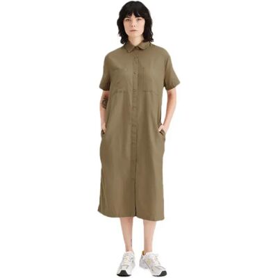 Dockers Vestito Midi A Maniche Corte Button Front Harvest Gold S Dockers Vestito Midi A Maniche Corte Button Front Harvest Gold S
