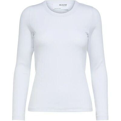 Selected Maglietta A Maniche Lunghe Dianna Bright White S Selected Maglietta A Maniche Lunghe Dianna Bright White S