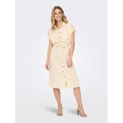 Only Vestito Lungo A Maniche Corte Hannover Birch 36 Only Vestito Lungo A Maniche Corte Hannover Birch 36