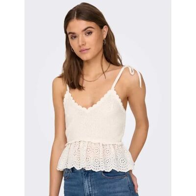 Only Blusa Senza Maniche Kristin Cloud Dancer XS Only Blusa Senza Maniche Kristin Cloud Dancer XS