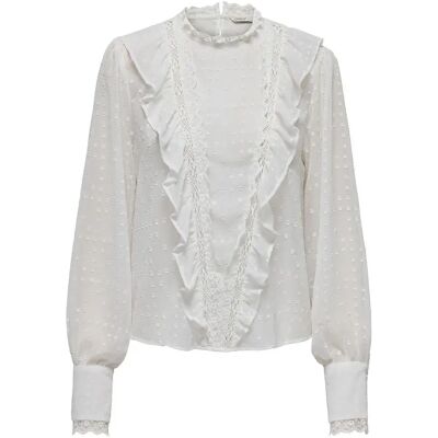 Only Blusa A Maniche Lunghe Pgsila Life Dobby Cloud Dancer XS Only Blusa A Maniche Lunghe Pgsila Life Dobby Cloud Dancer XS